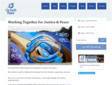 Tablet Screenshot of onearthpeace.org